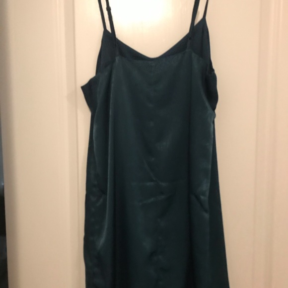 Velvet greenish blue dress - Picture 2 of 2